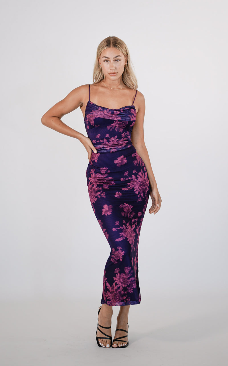 Blossom Maxi Dress - Grape