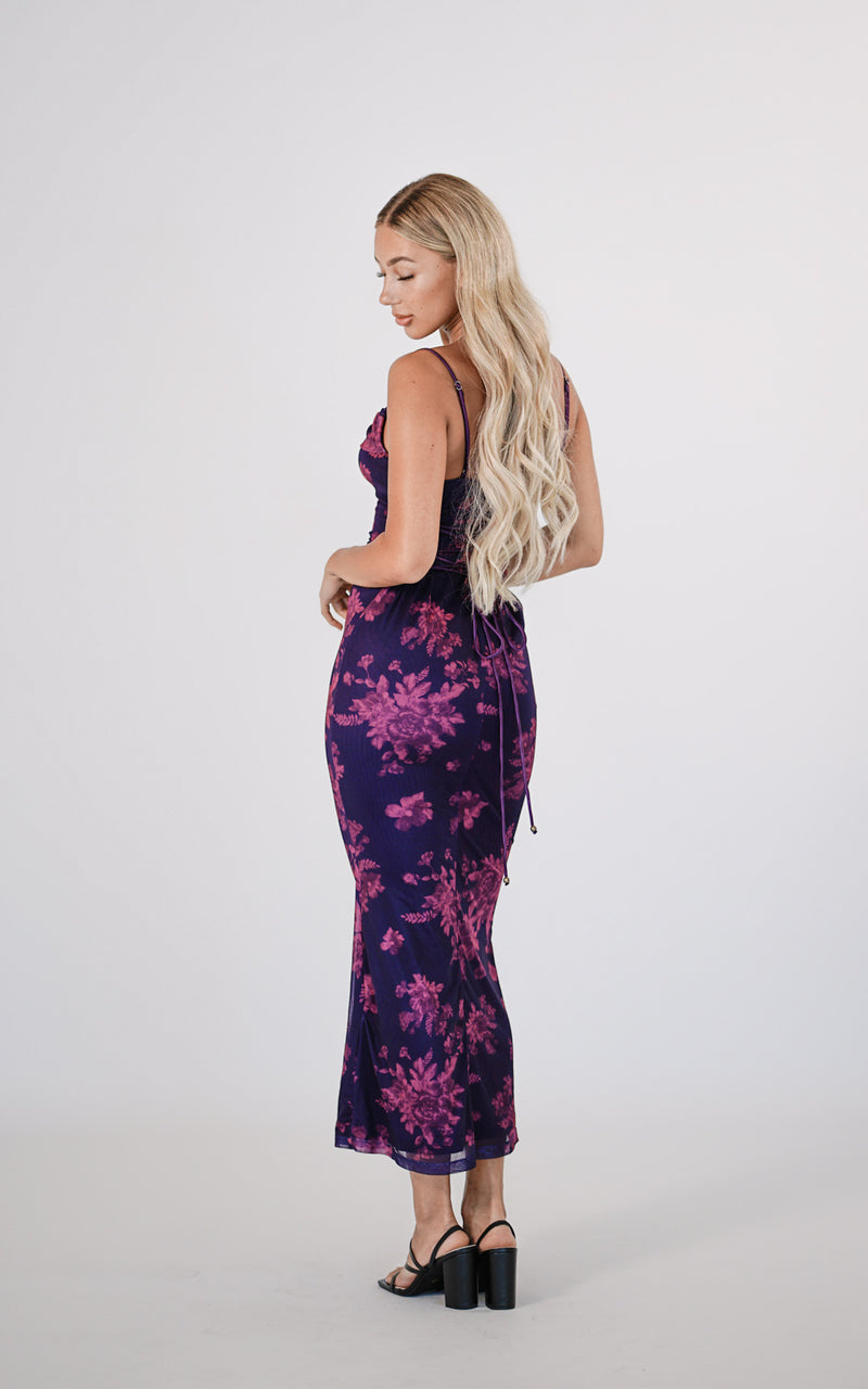 Blossom Maxi Dress - Grape