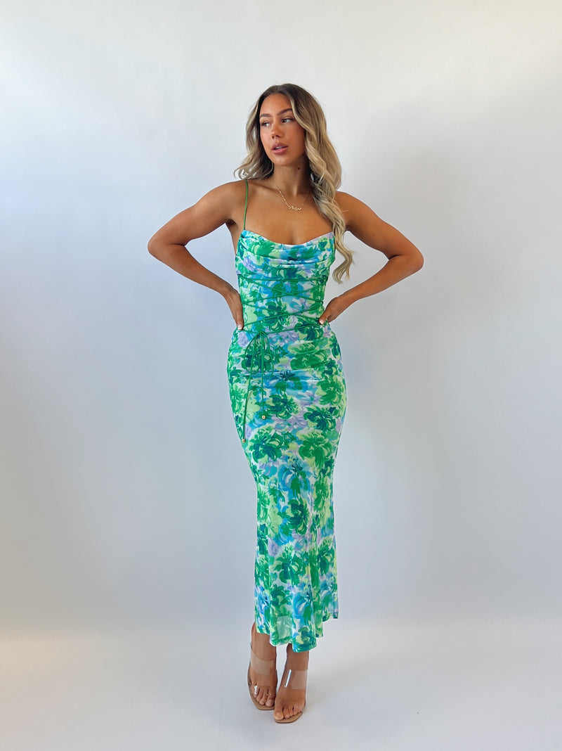 Blossom Maxi Dress - Green