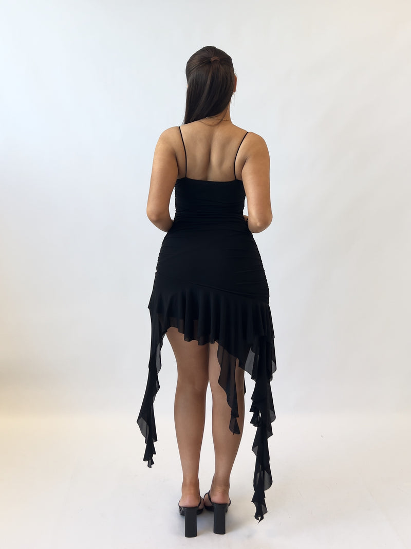 Cassia Midi Dress - Black