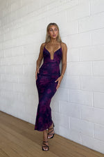 Ethereal Midi Dress - Grape