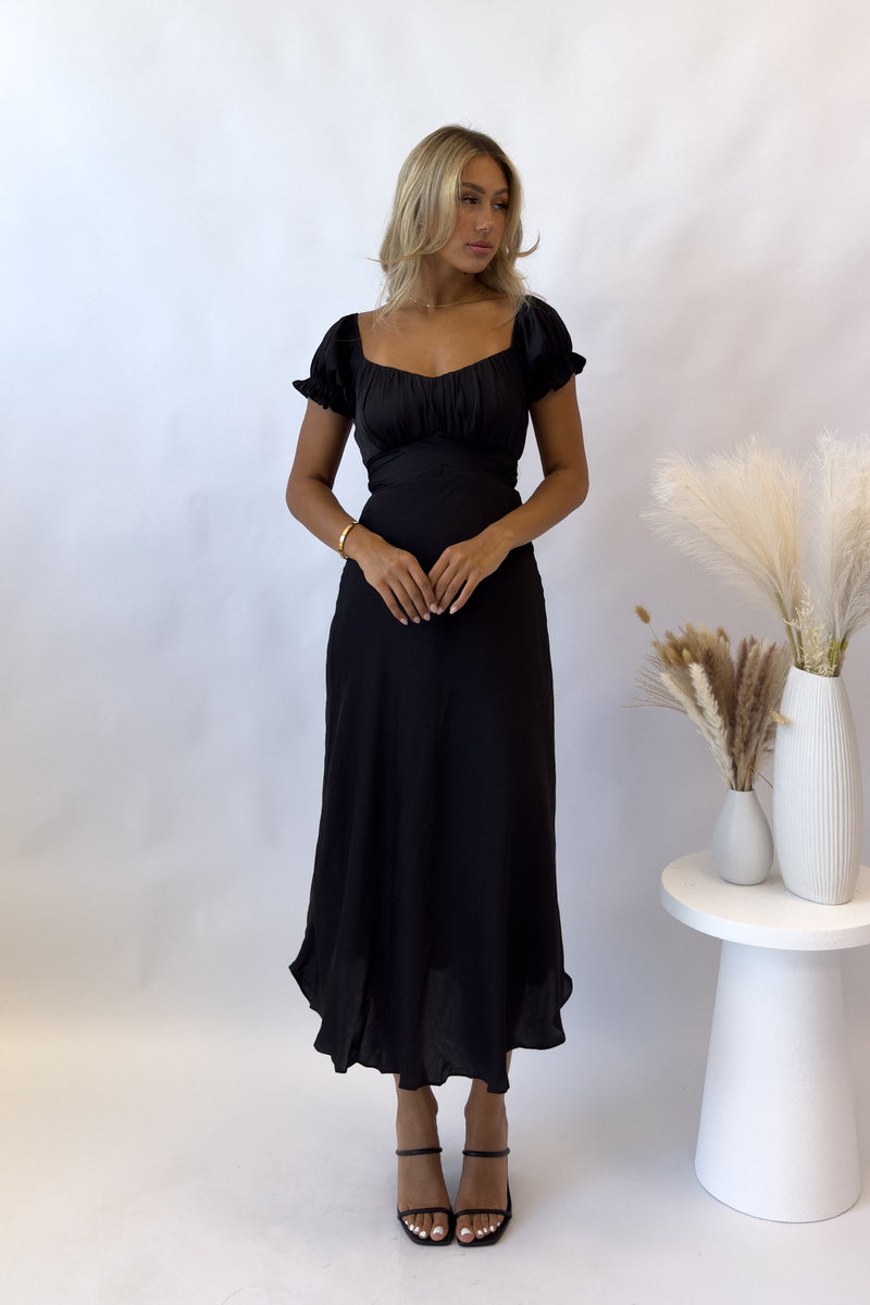 Ellison Midi Dress - Black
