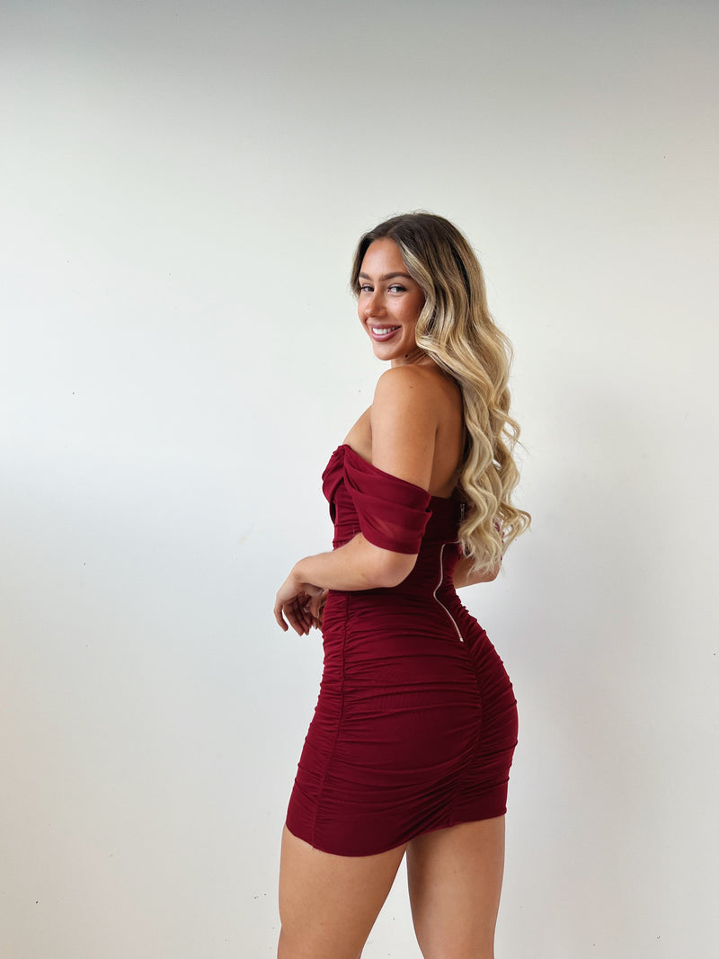 Ardell Mini Dress - Wine