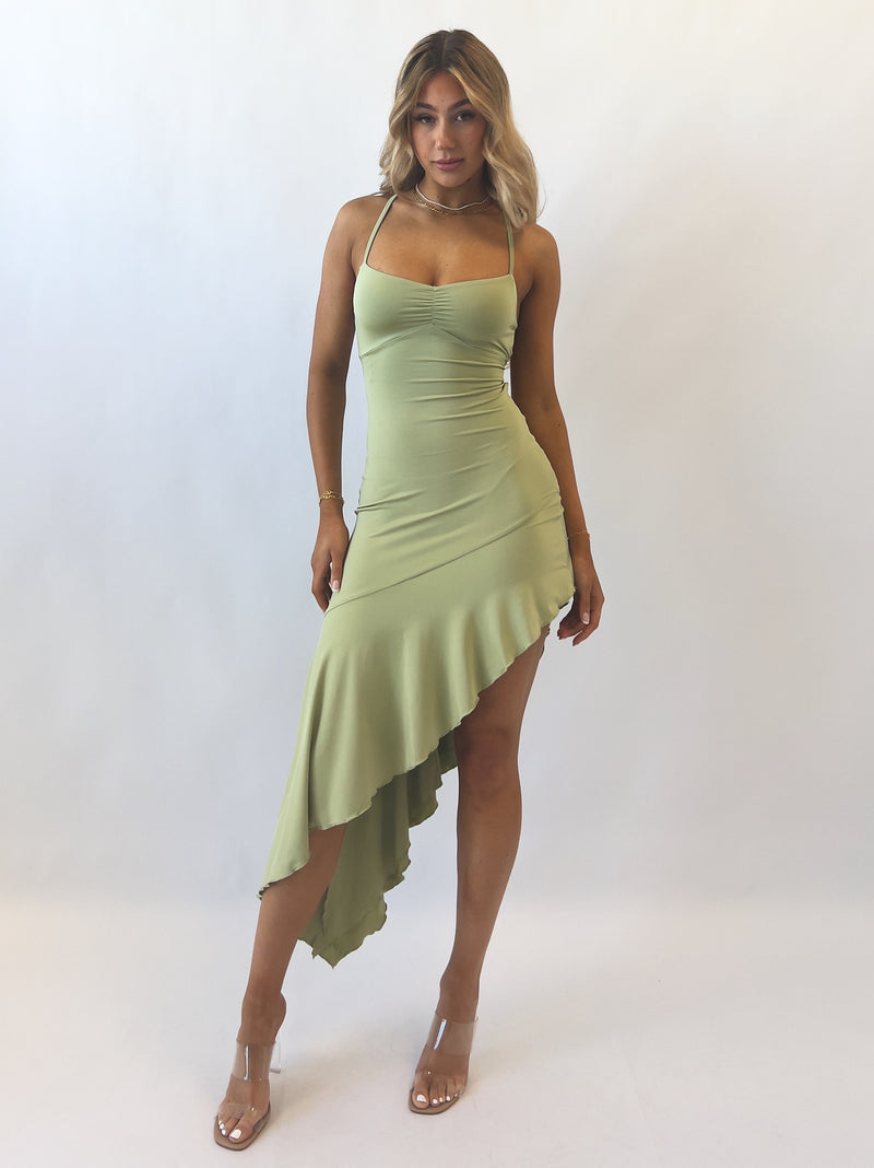 Fleur Midi Dress - Green