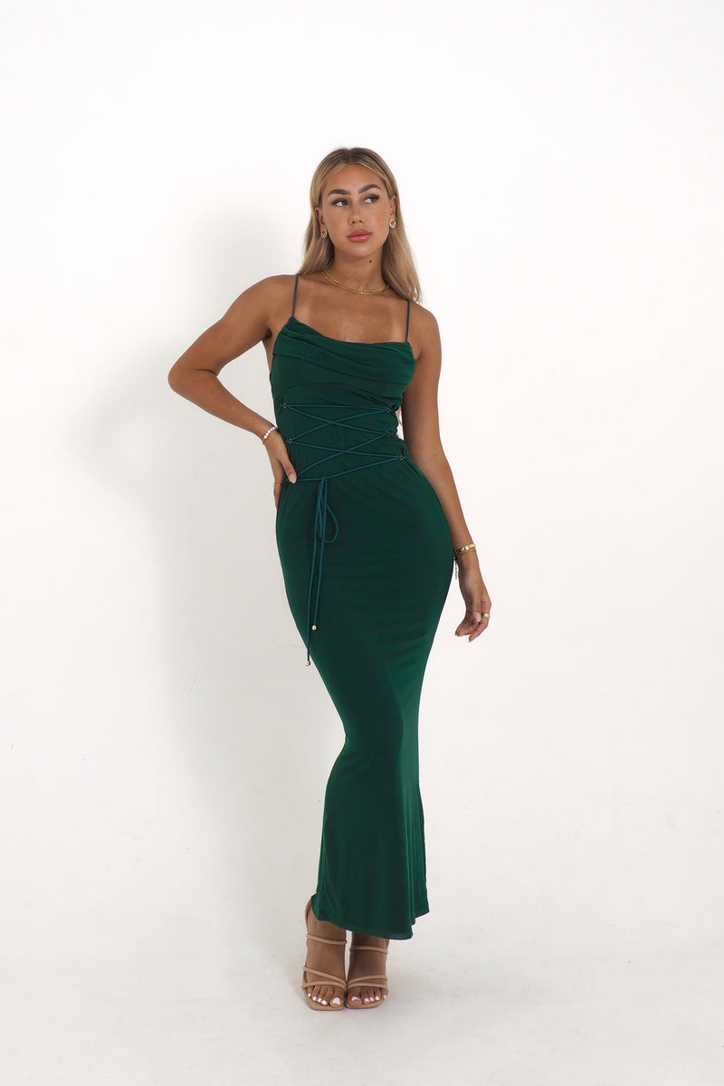 Serendipity Maxi Dress - Forest Green