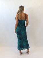 Blossom Maxi Dress - Teal Green