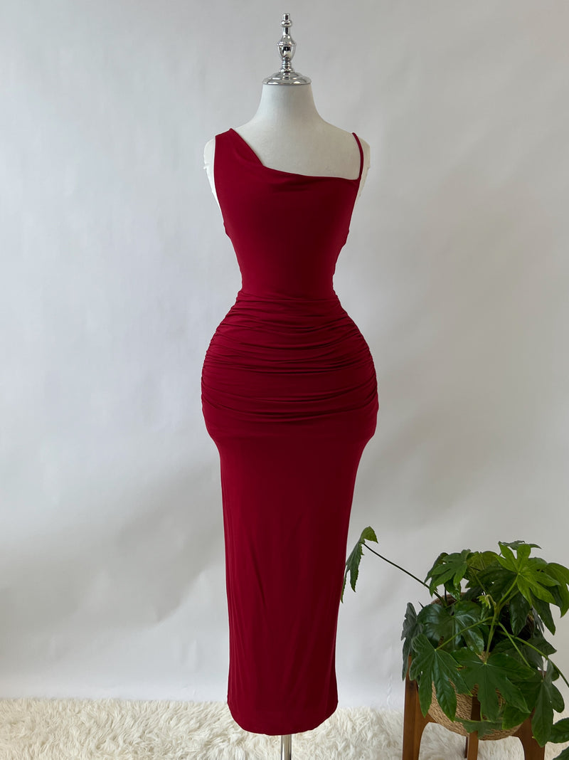 Cecilia Midi Dress - Red