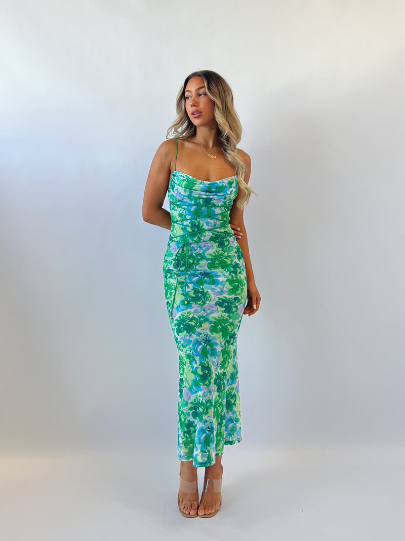 Blossom Maxi Dress - Green