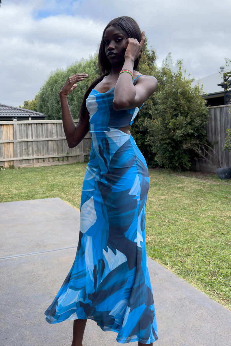 Maria Maxi Dress - Blue