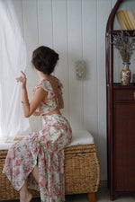 Courtney Floral Midi Dress - Cream