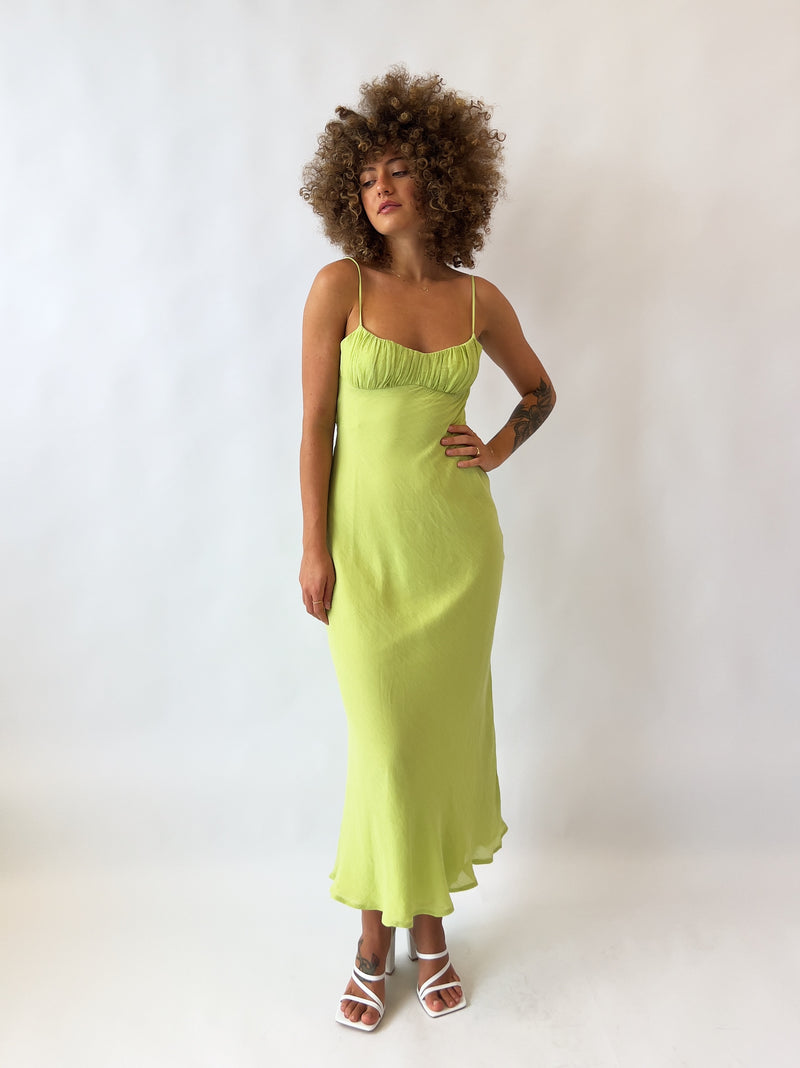 Noah Midi Dress - Lime