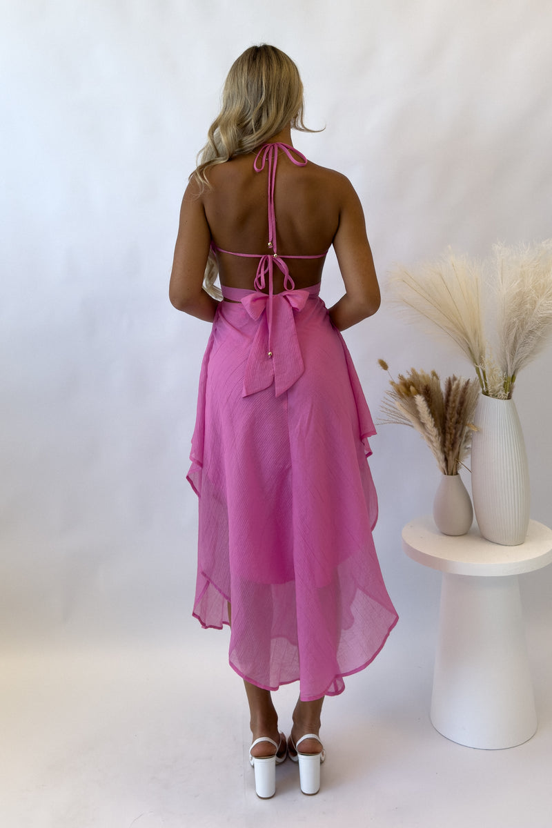 Ishara Midi Dress - Pink