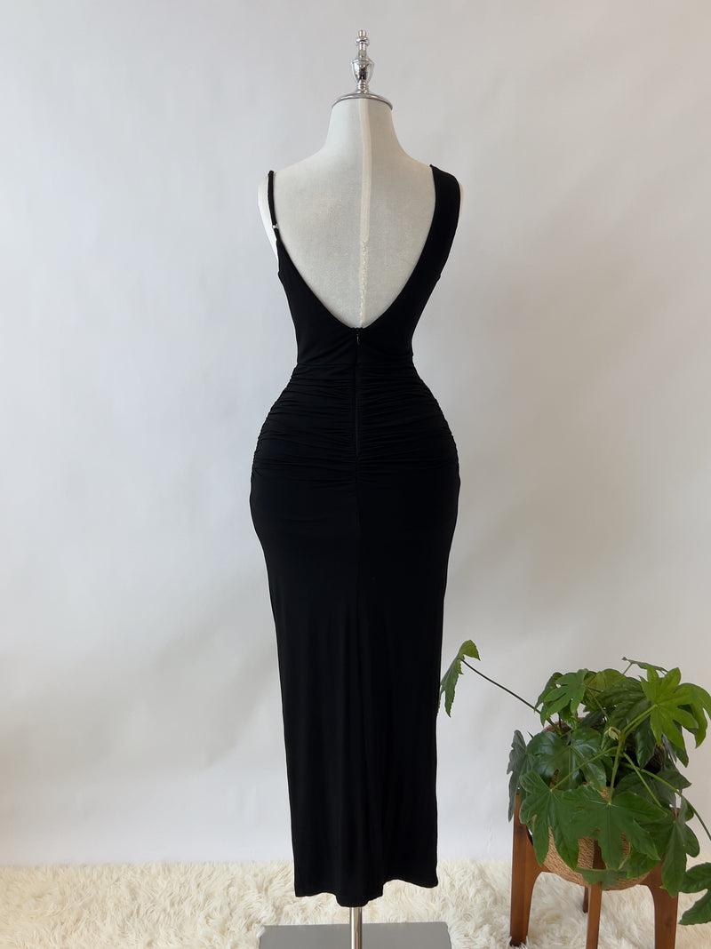 Cecilia Midi Dress - Black