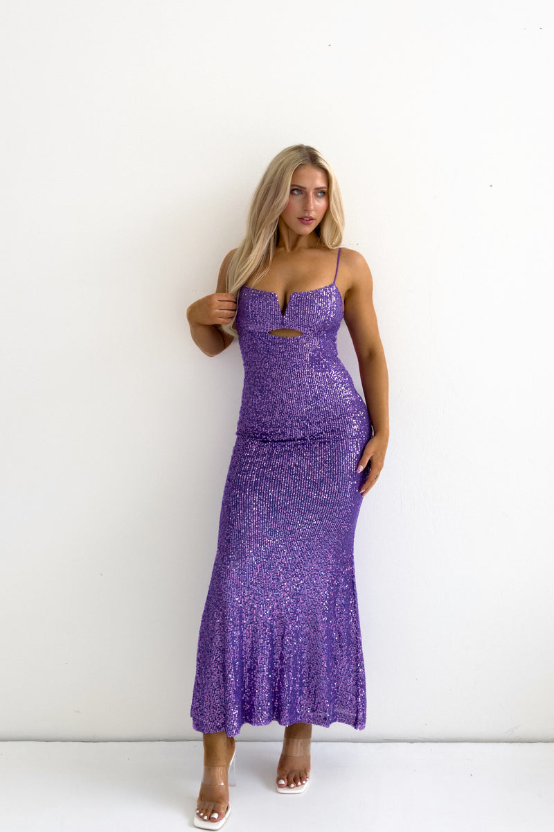 Moxlan Maxi Dress - Purple