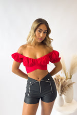 Masie Crop Top - Red