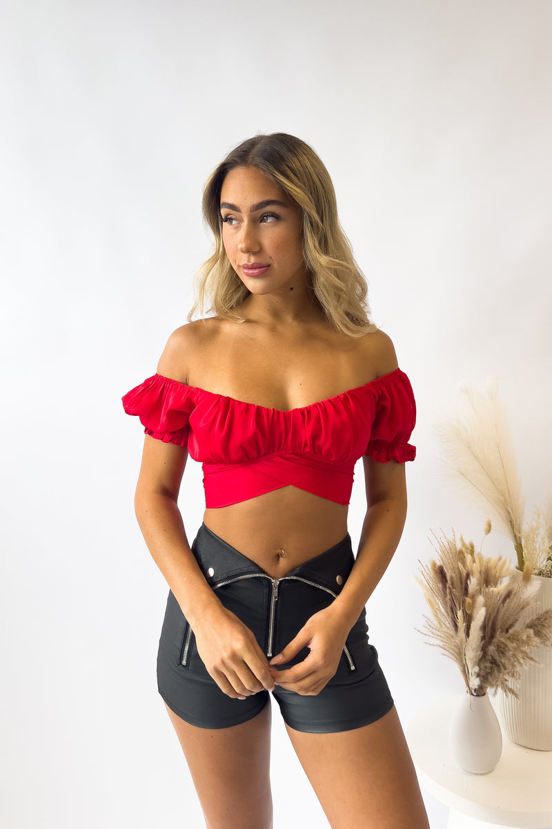 Masie Crop Top - Red