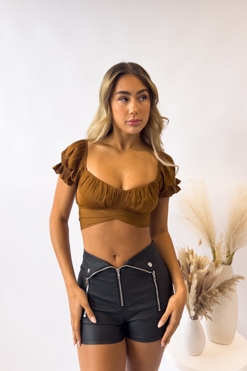 Masie Crop Top - Chocolate