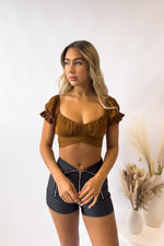 Masie Crop Top - Chocolate