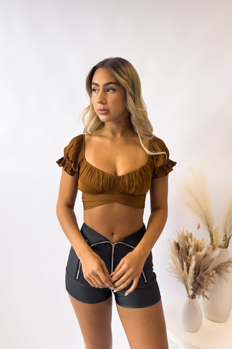 Masie Crop Top - Chocolate