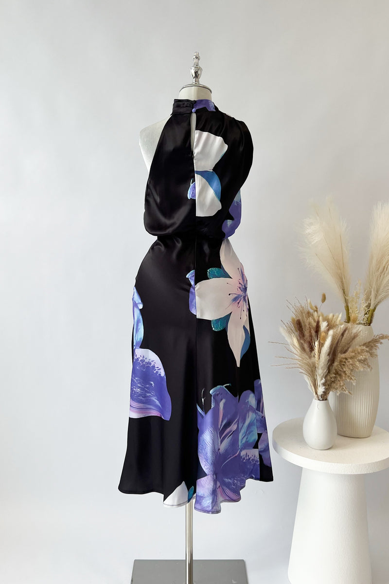 Natalia Maxi Dress - Black Florals