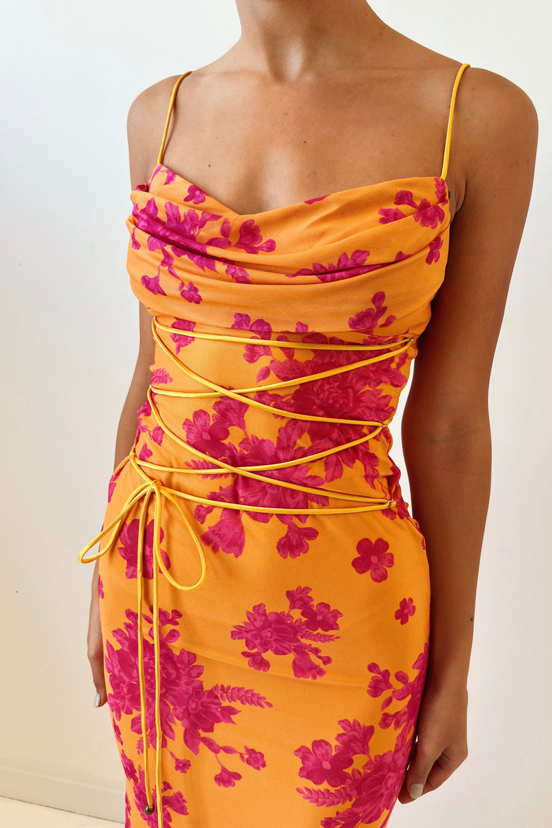 Blossom Maxi Dress - Orange