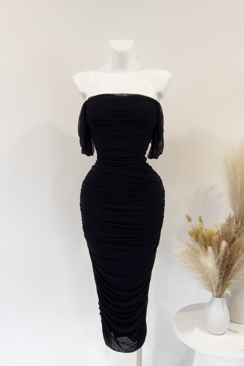 Black Off Shoulder Dress - SAMPLE SALE