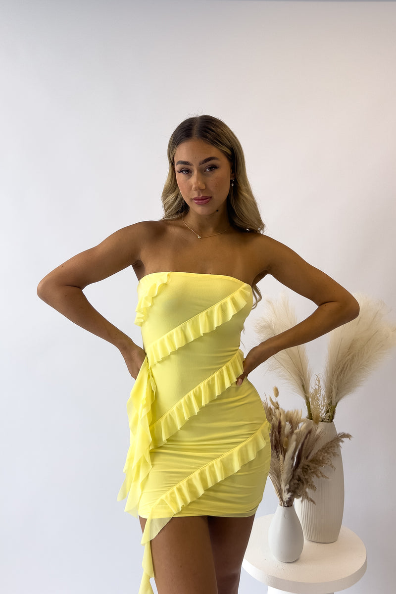 Isla Mini Dress - Yellow