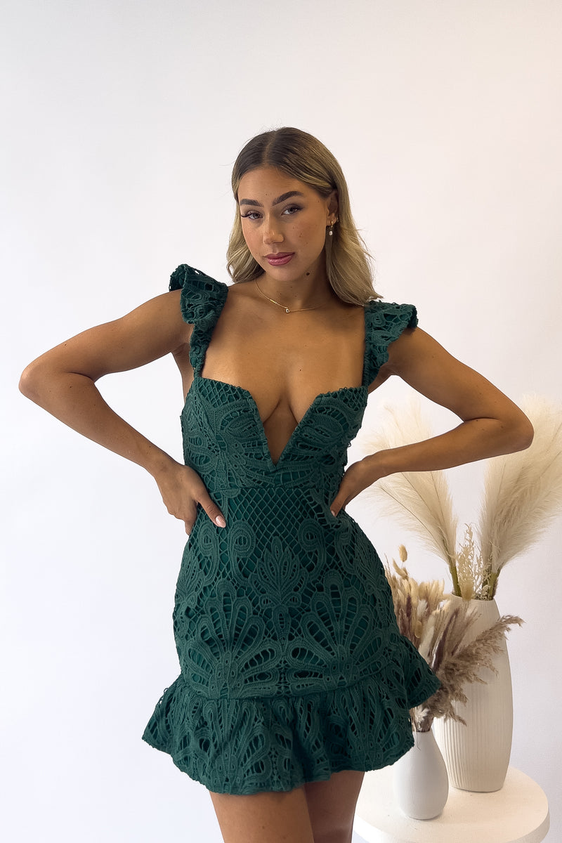 Celeste Mini Dress - Green