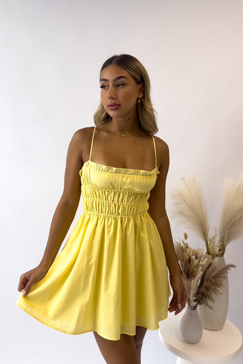 Iris Mini Dress - Yellow
