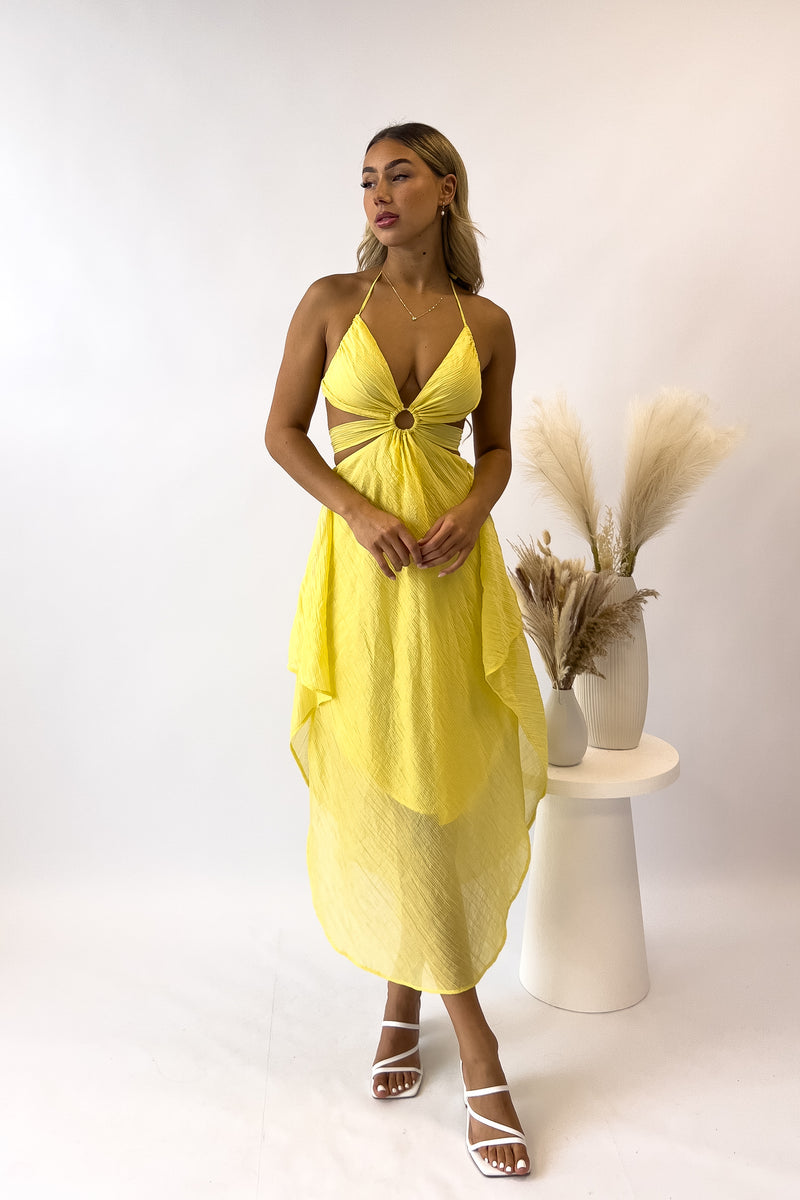 Ishara Midi Dress - Yellow