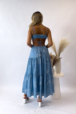 Rochelle Midi Dress - Blue/White