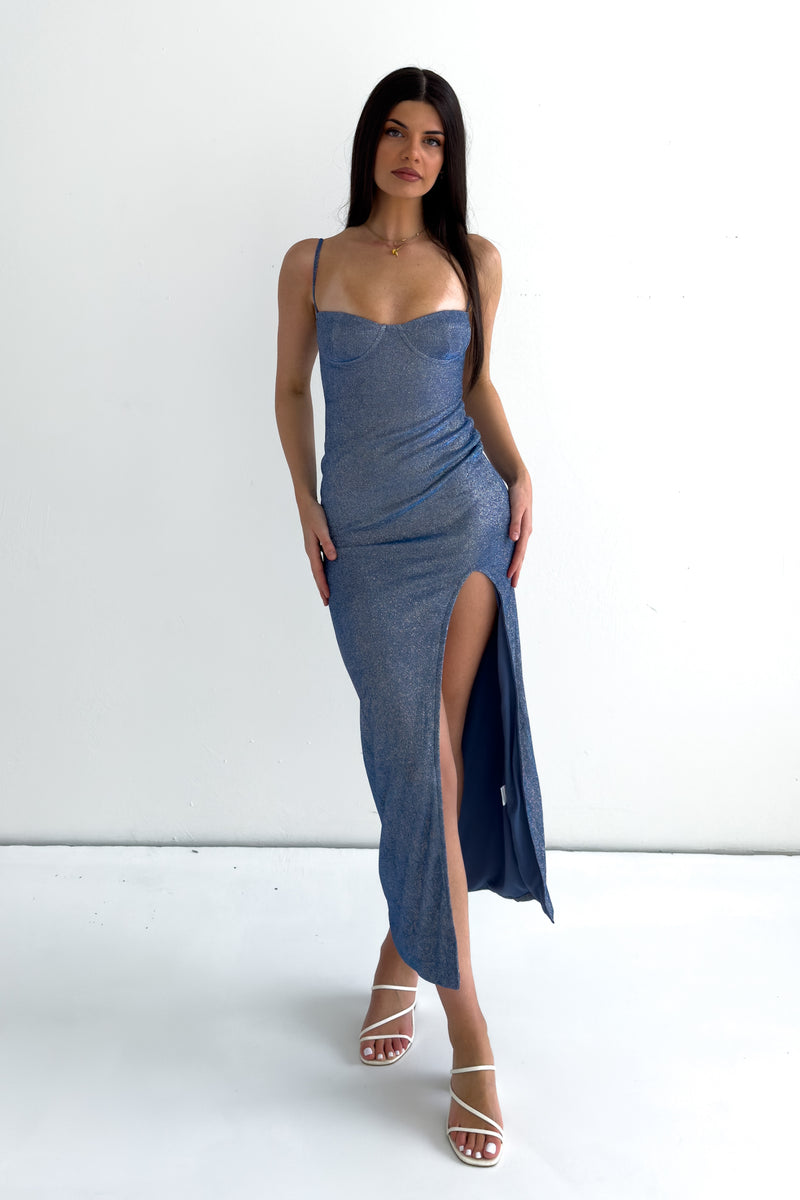 Caleah Midi Dress - Blue