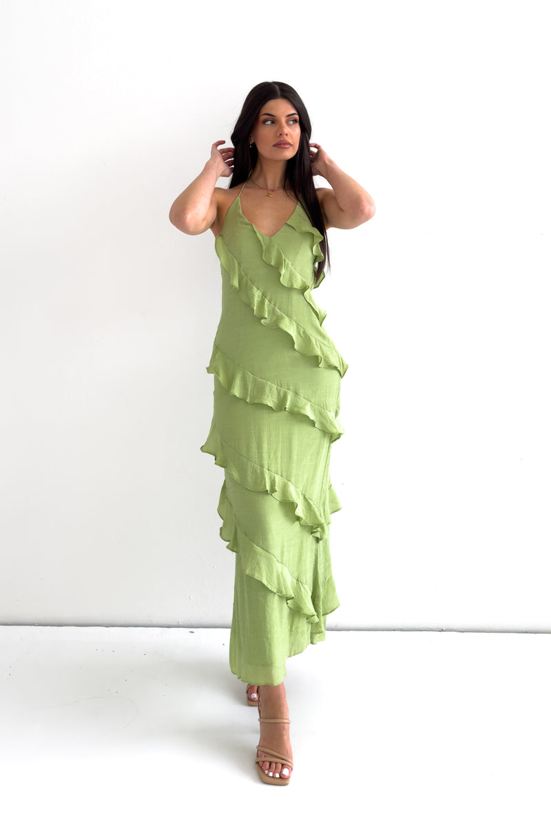 Ella Midi Dress - Green