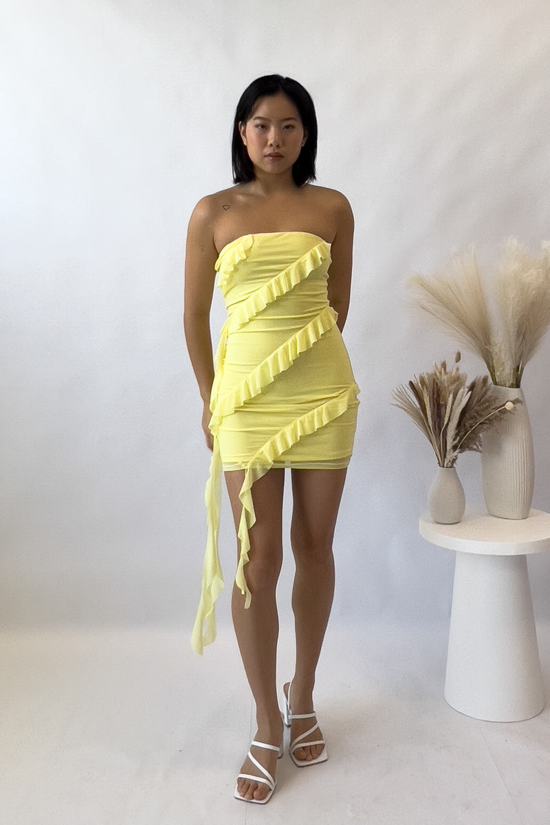 Isla Mini Dress - Yellow