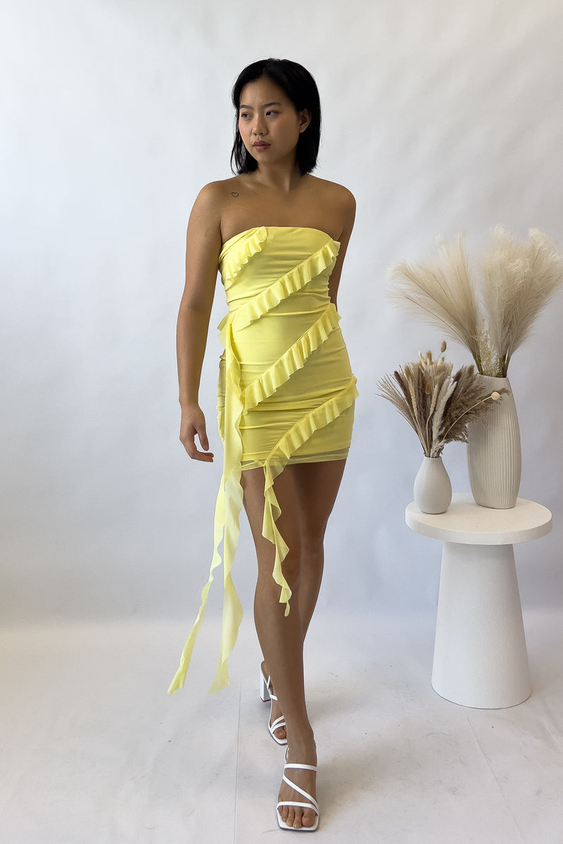 Isla Mini Dress - Yellow