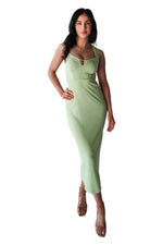 Aurora Midi Dress - Matcha
