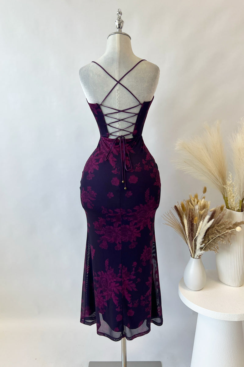Ethereal Midi Dress - Grape