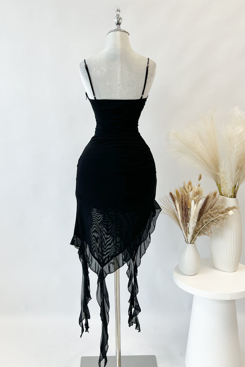 Daphne Midi Dress - Black