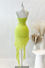 Daphne Midi Dress - Lime