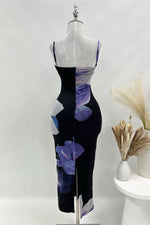 Moana Midi Dress - Purple/Black
