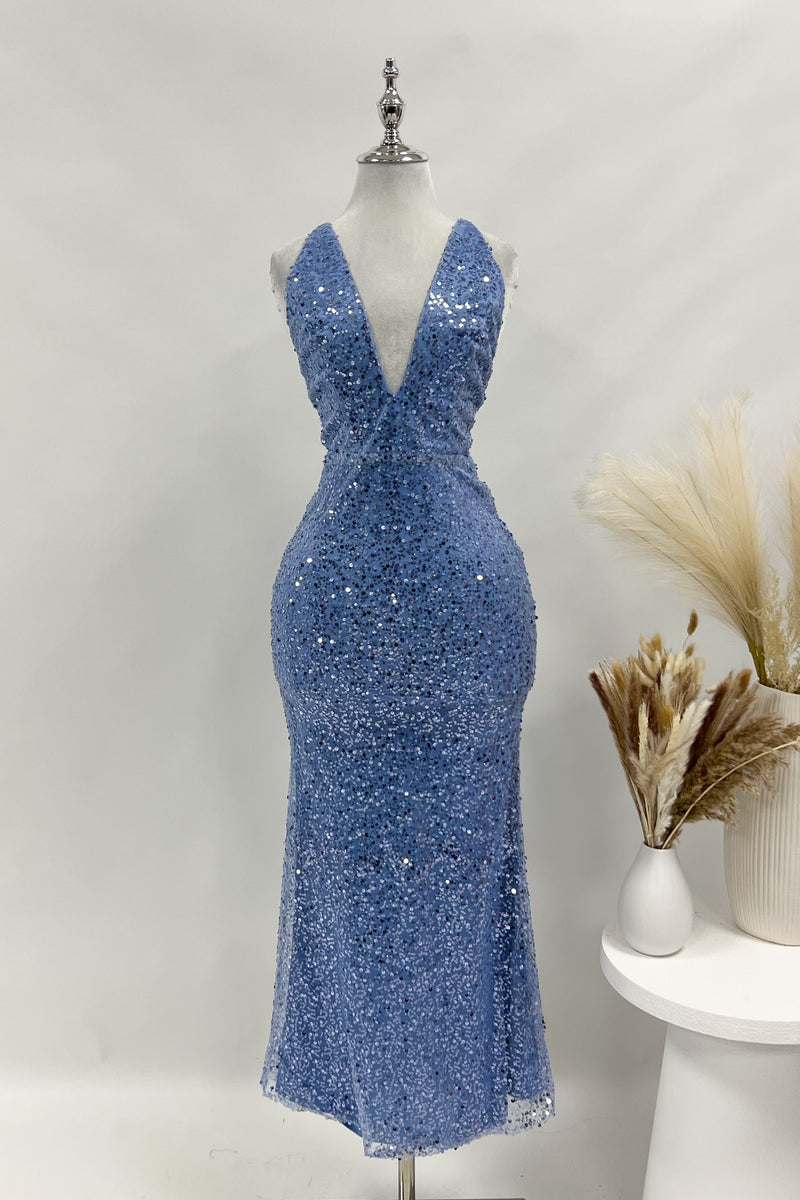 Maylone Midi Dress - Blue
