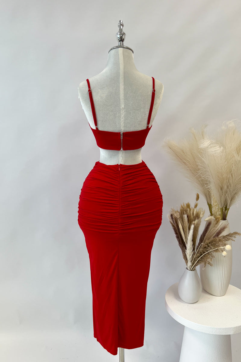 Kordyn Midi Dress - Red