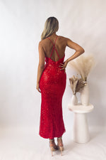 Maylone Midi Dress - Red