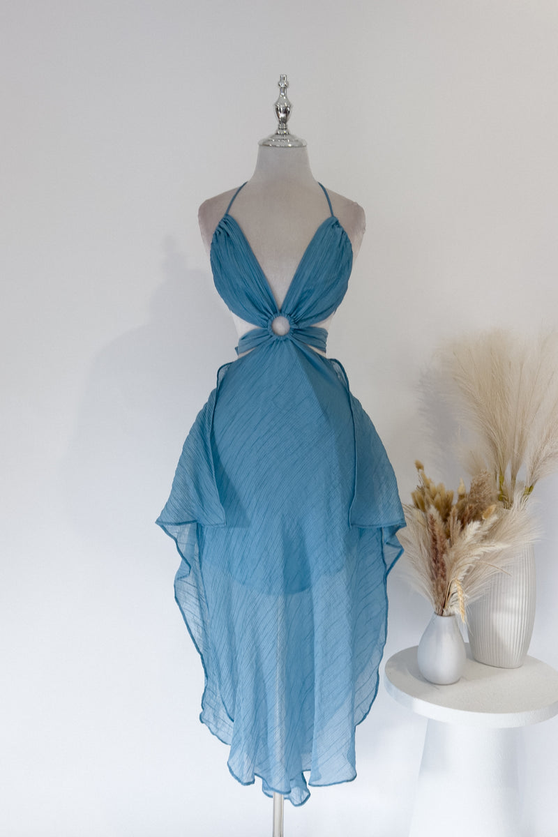 Ishara Midi Dress - Blue
