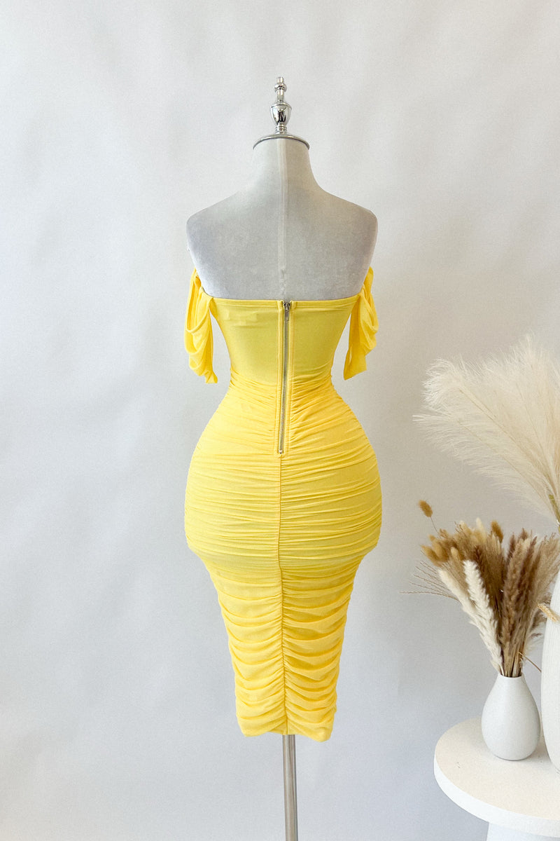 Tilly Midi Dress - Yellow