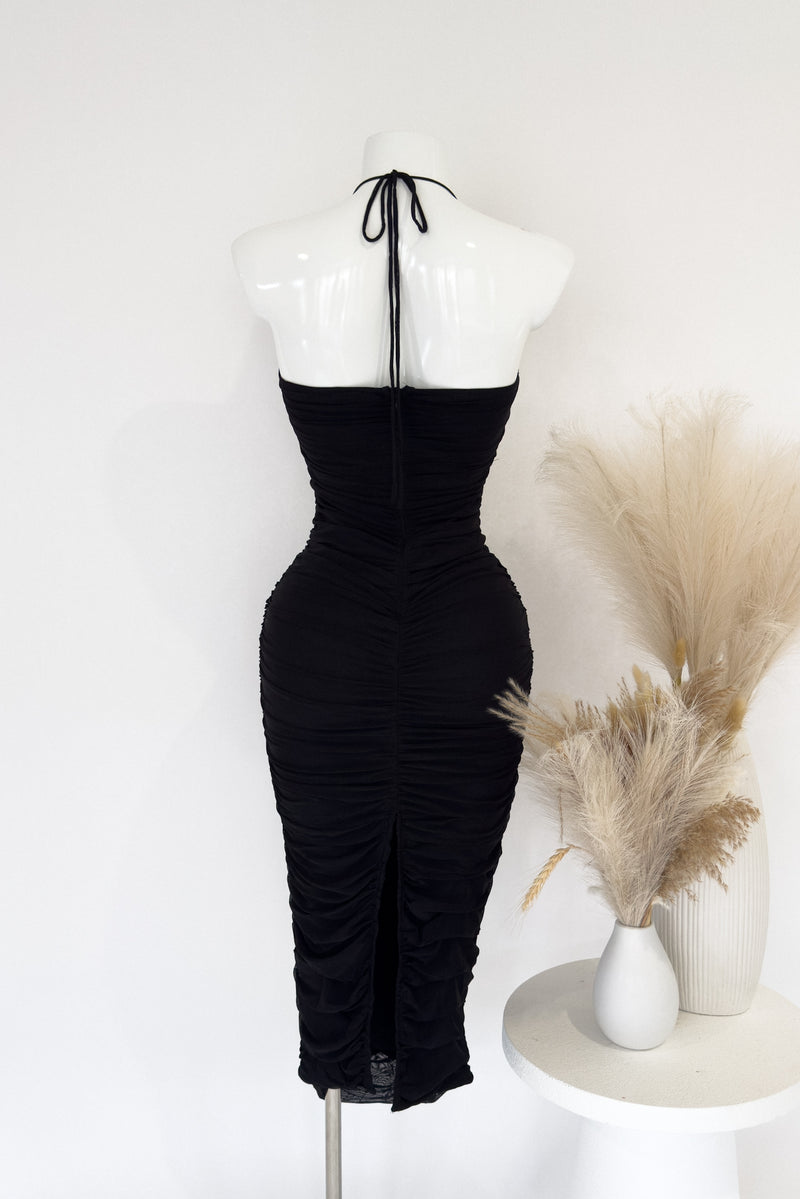 Idris Midi Dress - Black