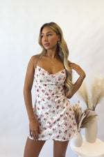 Lucia Floral Mini Dress - White