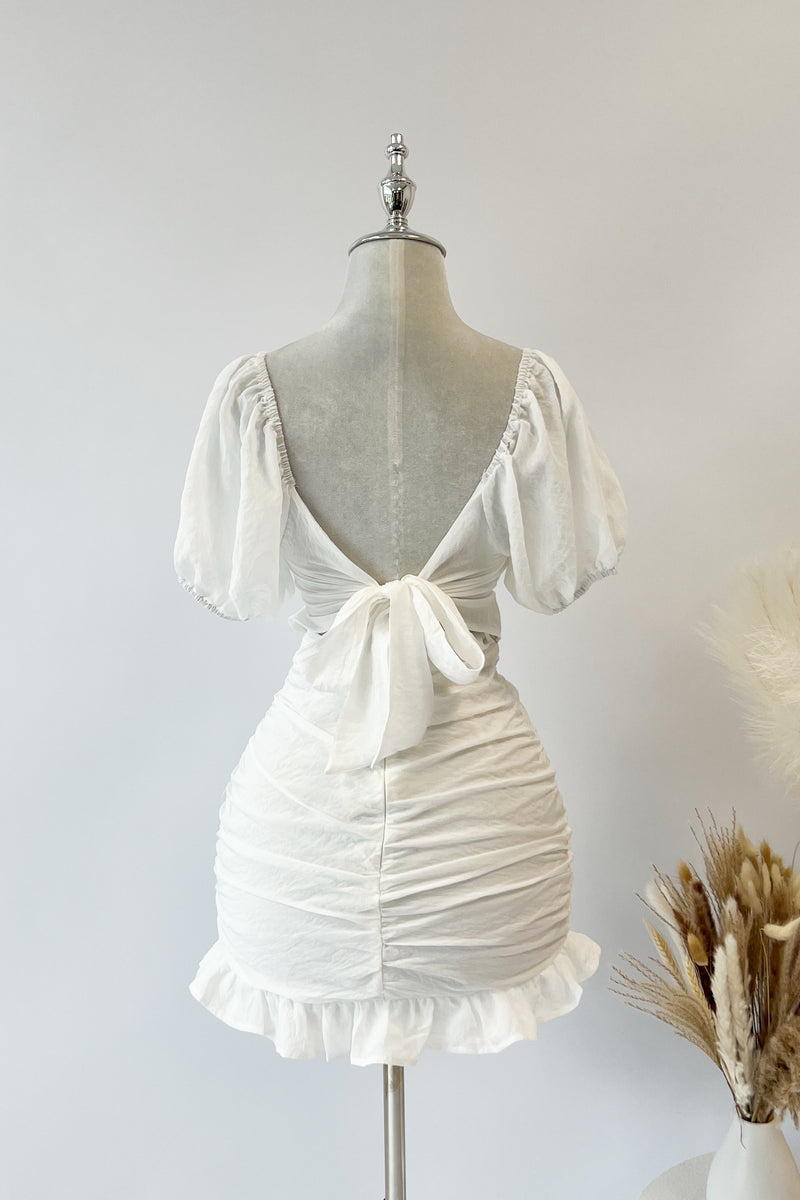 Yianni Mini Dress - White
