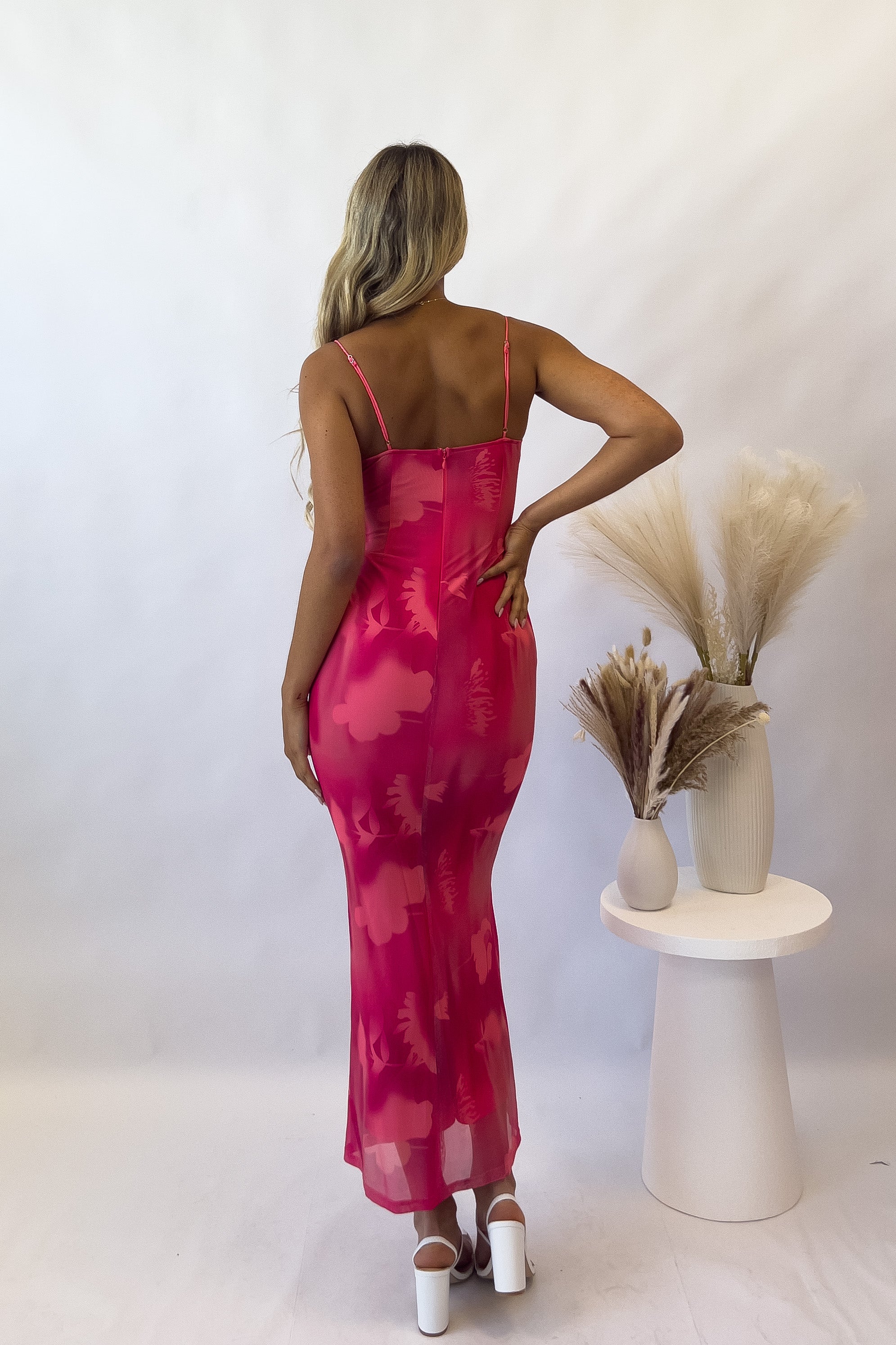 Alessia Maxi Dress - Pink – Kameli Boutique
