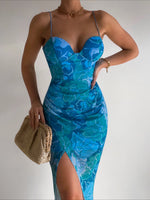 Aloha Midi Dress - Blue